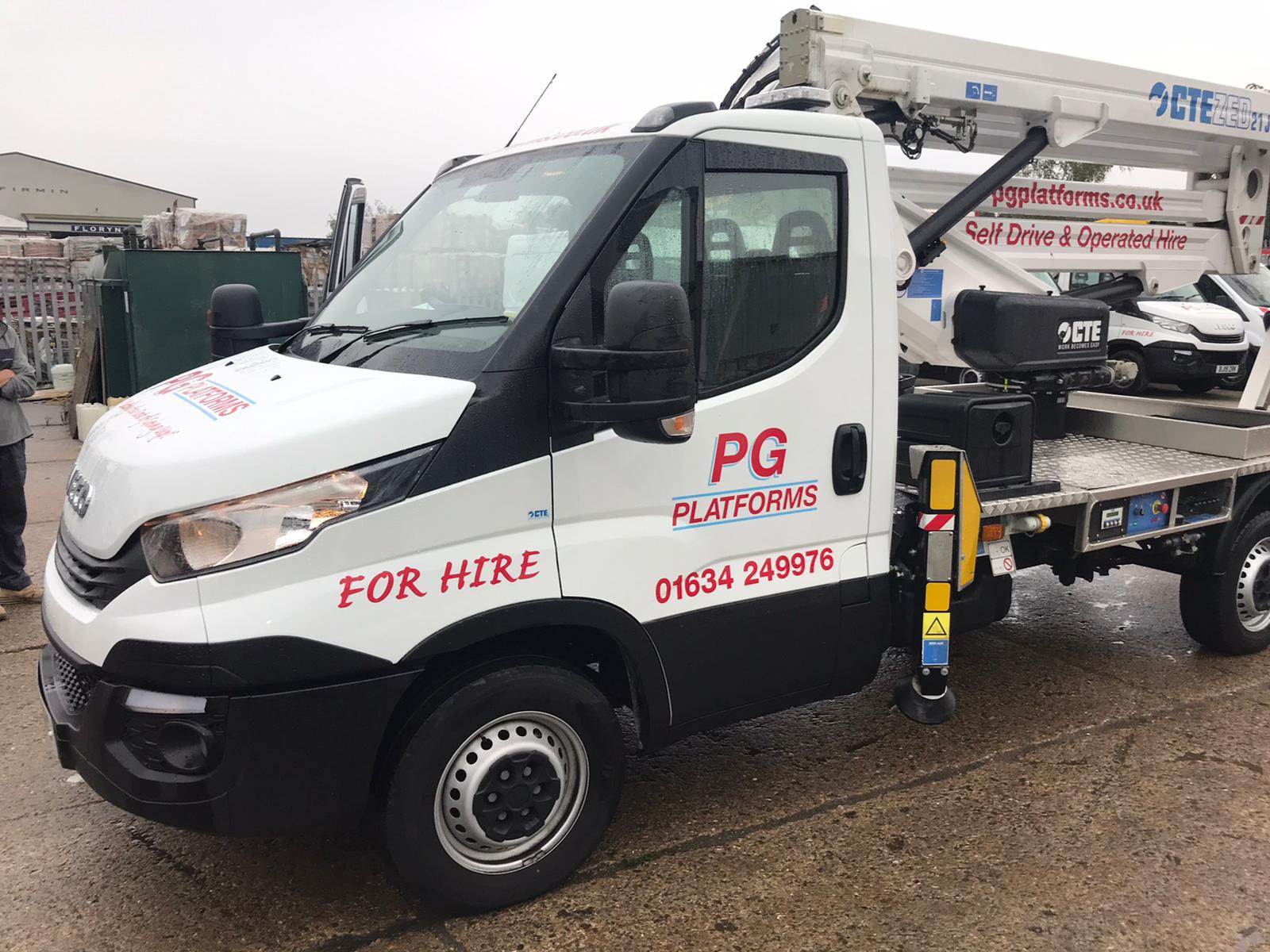 CTE Z21 vehicle mounted lift hire from PG Platforms