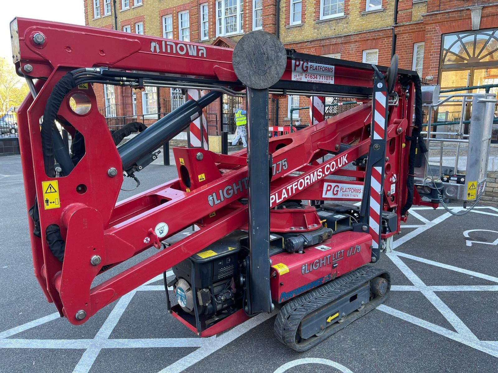 Hinowa 17.75 tracked spider lift hire from PG Platforms