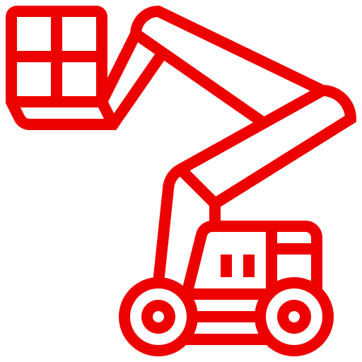red boom lift icon