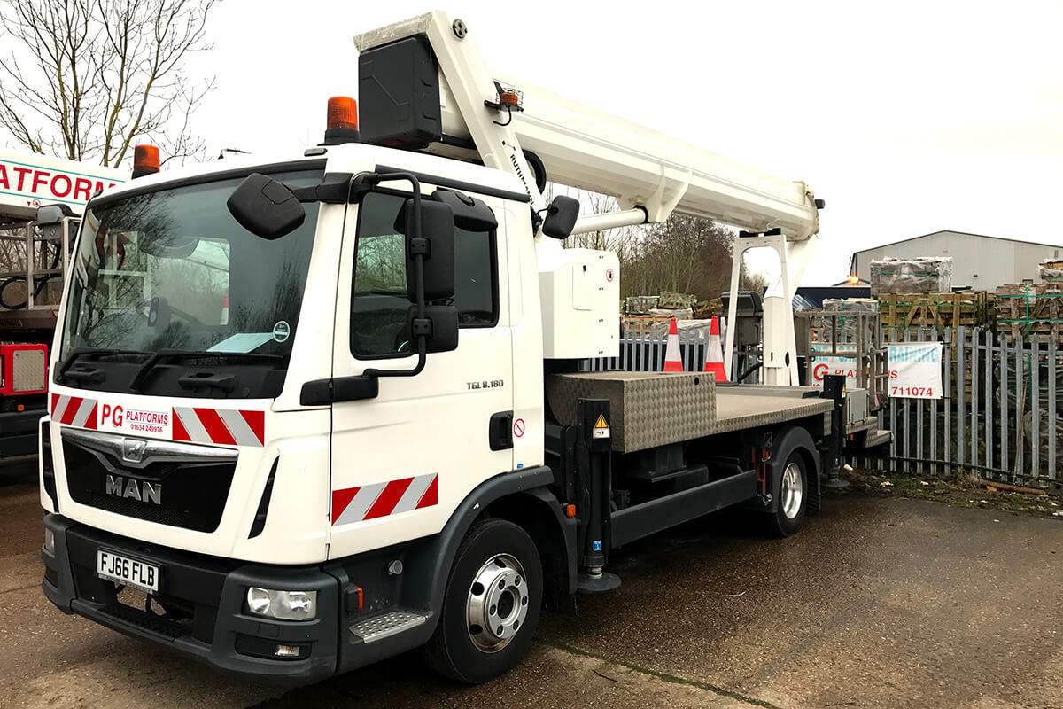 Ruthmann T330 vehicle mounted lift hire from PG Platforms