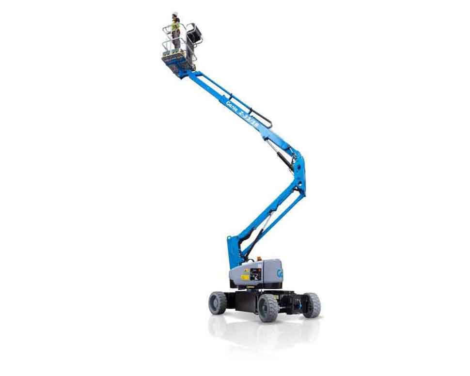 Genie Z33/18 electric boom hire from PG Platforms